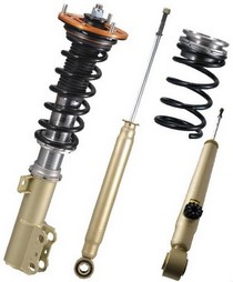 TCR21, TCR11 Estima Cusco Vacanza Zero Wagon Low Coilovers with Front Adjustable Rubber Bushing Upper Mounts - Rear 8-Step Adjustable Damping