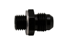 Universal DeatschWerks DW AN-AN Male Couplers - 6AN Male Flare to M12 X 1.5 Male Metric Adapter (Incl Washer) - Anodized Matte Black