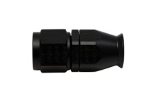 Universal DeatschWerks DW Hose Ends - 8AN Female Swivel Straight Hose End PTFE (Incl 1 Olive Insert) - Anodized Matte Black