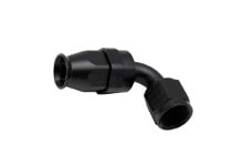 Universal DeatschWerks DW Hose Ends - 8AN Female Swivel 90-Degree Hose End PTFE (Incl 1 Olive Insert) - Anodized Matte Black