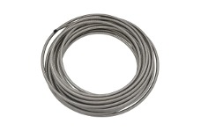 Universal DeatschWerks DW PTFE Braided Hose - 6AN Stainless Steel Double Braided PTFE Hose - 50ft
