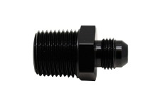 Universal DeatschWerks DW AN to NPT Adapters - 6AN Male Flare to 1/2in Male NPT Adapter - Anodized Matte Black
