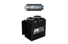Universal DeatschWerks DW Surge Tanks - 2.5L Modular Surge Tank (Incl. 1 DW250iL In-Line Fuel Pump)