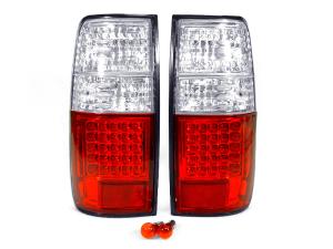 1991-1997 Toyota Land Cruiser DEPO Red/Clear LED Tail Lights