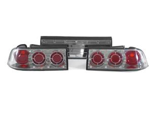 1992-1994 Mitsubishi Eclipse DEPO Chrome Clear Rear 3 Piece Tail Lights