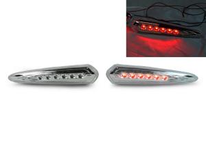 2000-2003 Nissan Maxima DEPO Clear Rear Red LED Bumper Side Marker Lights