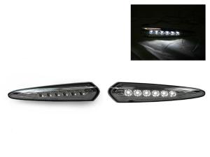 2000-2003 Nissan Maxima DEPO Smoke Rear White LED Bumper Side Marker Lights