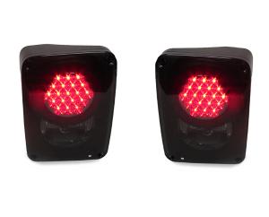 2007-2015 Jeep Wrangler Jk DEPO Black Smoke LED Tail Lights