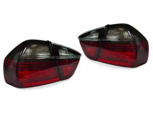 2006-2008 Bmw E90 4D DEPO Blackline Style Red/Smoke 4-Piece Tail Lights