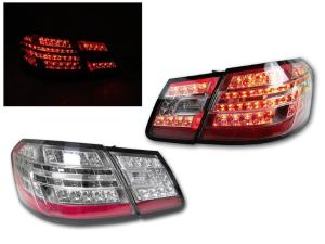 2010-2013 Mercedes W212 E Class 4D Sedan DEPO Euro Smoke Tail Lights 4 Pieces Set