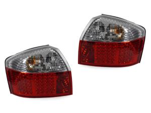 2002-2005 Audi A4 4D B6 Chassis DEPO LED Red/Clear Tail Lights