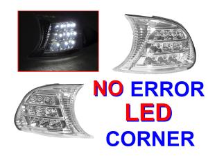 1999-2001 Bmw E46 2D/Cabrio DEPO Crystal Clear White LED Corner Lights