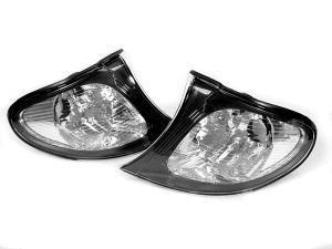 2002-2005 Bmw E46 4D/5D DEPO Black Housing Clear Corner Lights