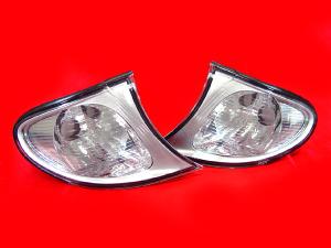 2002-2005 Bmw E46 4D/5D DEPO Chrome Housing Clear Corner Lights
