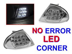 1999-2001 Bmw E46 4D/5D DEPO Crystal Clear White LED Corner Lights
