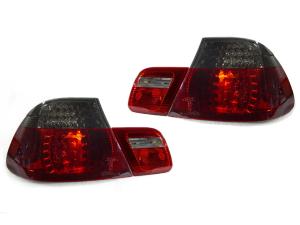1999-2003 Bmw E46 2D DEPO Red/Smoke LED Tail Lights - 4 Pieces