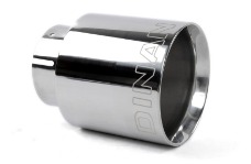 Universal Dinan DNN Exhaust Tips - Double-Walled 4in Clamp-On Exhaust Tip - Polished - 4in Outlet / 2.75in Inlet