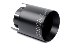 Universal Dinan DNN Exhaust Tips - Double-Walled 4.5in Clamp-On Exhaust Tip - Black - 4.5in Outlet / 3.25in Inlet