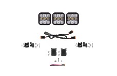 Universal Diode Dynamics DIO LED Light Bars - SS5 Sport Universal CrossLink 3-Pod Lightbar - White Combo