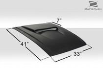 All Jeeps (Universal), Universal - Fits all Vehicles Duraflex Universal Scoop - Spyder 2 Hood Scoop