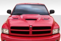 1994-2001 Dodge Ram Duraflex Hellcat Look Hood, 1 Piece