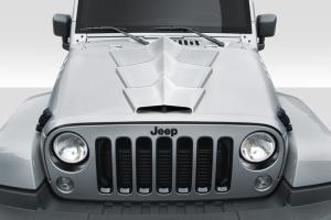 2007-2018 Jeep Wrangler JK Duraflex Tyrano Hood - 1 Piece