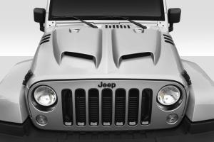 2007-2018 Jeep Wrangler JK Duraflex Rage Hood - 1 Piece