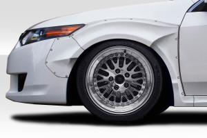 2009-2014 Acura TSX Duraflex Khan Front Fender Flares - 4 Piece (+60mm wider)