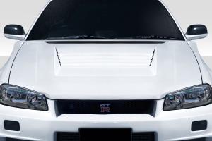 1999-2002 Nissan Skyline R34 Duraflex D1 Hood - 1 Piece