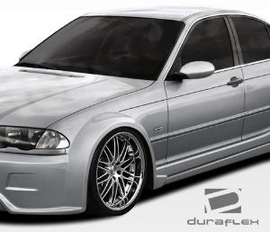 1999-2005 BMW 3 Series E46 4DR Duraflex I-Design Wide Body Front Fender Flares - 2 Piece