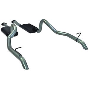 87-93 Mustang GT V8 5.0L Flowmaster American Thunder Cat-Back Exhaust System - Dual Rear Exit with Super 44 Series Mufflers - Aluminized