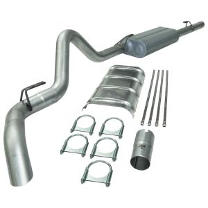 88-92 Chevrolet Silverado Standard Cab/Long Bed V8, 5.7L, 88-92 GMC Sierra Standard Cab/Long Bed V8, 5.7L Flowmaster Force II Cat-Back Exhaust System - Single Side Exit with 70 Series Big Block II Muffler