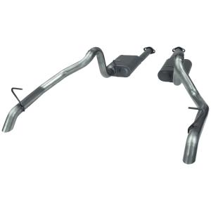 87-93 Mustang GT V8 5.0L Flowmaster American Thunder Cat-Back Exhaust System - Dual Rear Exit with Super 44 Series Mufflers - Stainless Steel 