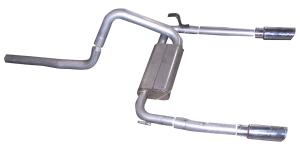 98-02 Firebird; 5.7L LS-1 Gibson Dual Rear Exhaust (Stainless Steel)