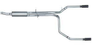 98-03 Ford F-150 4.2L / 4.6L / 5.4L Standard Cab / Extended Cab Short Bed / Long Bed / Super Crew Short Bed Gibson Exhaust Systems - Split Rear Style (Stainless Steel)