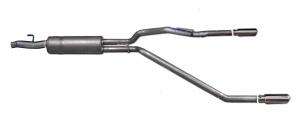 11-12 Ford F150 Truck 3.7L-5.0L-6.2L Supercrew, Short Bed/SuperCab, Short Bed 2/4WD Gibson® Dual Split Rear Exhaust System - Stainless Steel
