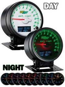 All Cars (Universal), All Jeeps (Universal), All Muscle Cars (Universal), All SUVs (Universal), All Trucks (Universal), All Vans (Universal) Glowshift 3-In-1 Dodge Ram Style White Face Exhaust Temp and Digital Boost and Temp. Gauge