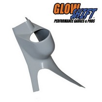 03-07 Ford F250 Superduty Glowshift Single Pillar Pod with Cut Out for Grab Handle (Gray)
