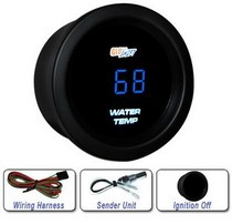 All Cars (Universal), All Jeeps (Universal), All Muscle Cars (Universal), All SUVs (Universal), All Trucks (Universal), All Vans (Universal) Glowshift Blue Digital Water Temperature Gauge