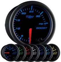 All Cars (Universal), All Jeeps (Universal), All Muscle Cars (Universal), All SUVs (Universal), All Trucks (Universal), All Vans (Universal) Glowshift Black 7 Color Boost Gauge (35 PSI)