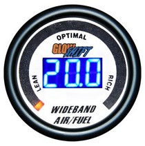 All Cars (Universal), All Jeeps (Universal), All Muscle Cars (Universal), All SUVs (Universal), All Trucks (Universal), All Vans (Universal) Glowshift Black 7 Series Digital Wideband Air/Fuel Gauge - with Data Logging Output