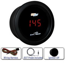 All Cars (Universal), All Jeeps (Universal), All Muscle Cars (Universal), All SUVs (Universal), All Trucks (Universal), All Vans (Universal) Glowshift Red Digital Exhaust Temperature Gauge
