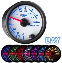All Cars (Universal), All Jeeps (Universal), All Muscle Cars (Universal), All SUVs (Universal), All Trucks (Universal), All Vans (Universal) Glowshift White 7 Color Volt Gauge