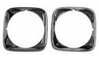 71 Chevelle Goodmark Bezel Set For Head Light - Paint Black Accent