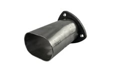 Universal Granatelli Motorsports GMS Exhaust Adapters - Granatelli 3.0in Round to 3.0in Oval Exhaust Adapter w/Floating 3 Bolt Header Flange