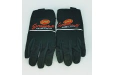 Universal Granatelli Motorsports GMS Work Gloves - Granatelli Large Mechanics Work Gloves - Black w/Touch Screen Finger Tips & Granatelli Logo
