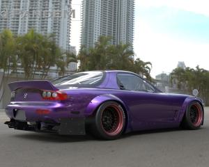 MAZDA RX-7 92-02 FD3S Pandem Mazda Rx-7 Boss Rear Diffuser