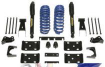 06-08 Ram 1500 Quad Cab Short Bed V8 2WD Ground Force Lowering Kit - Front Coils, Rear Flip Kit, Bump Stops & 4 Shocks (Front Drop: 2.5