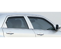 2005-2010 Chrysler 300, 2005-2009 Dodge Magnum GTS Side Window Deflectors - Ventguard Snap (Dark Smoke Acrylic)