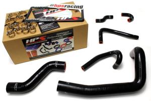 1993-1995 Mazda RX7 HPS Black FD3S Silicone Radiator + Heater Hose Kit Coolant - Black